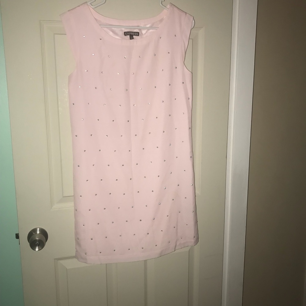 Express light pink with sparkles dress